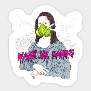 Wash ur hands lisa Sticker